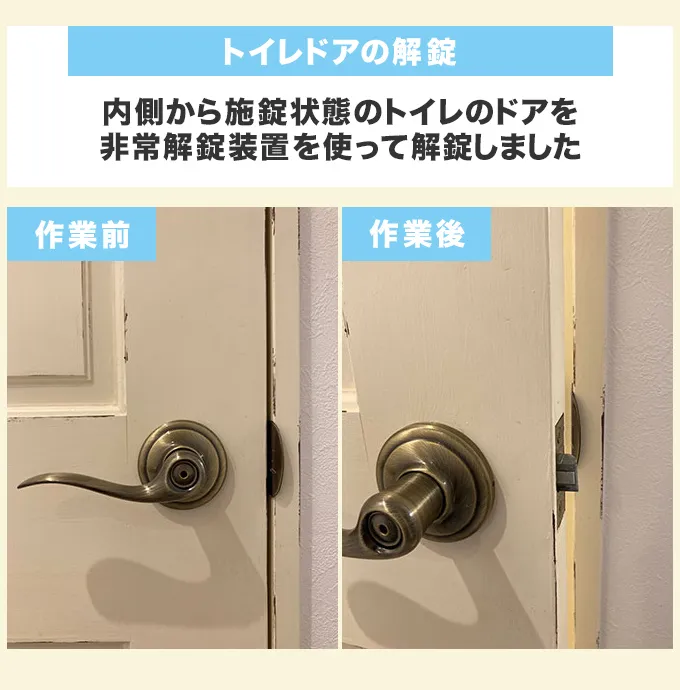 トイレドアの解錠