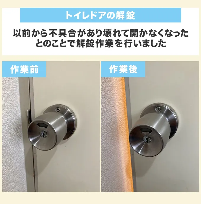 トイレドアの解錠