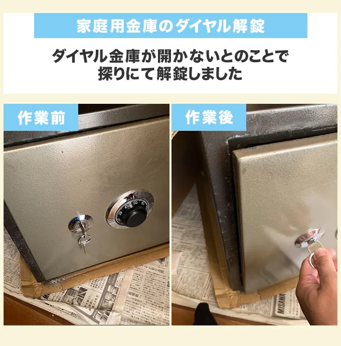 家庭用金庫のダイヤル解錠