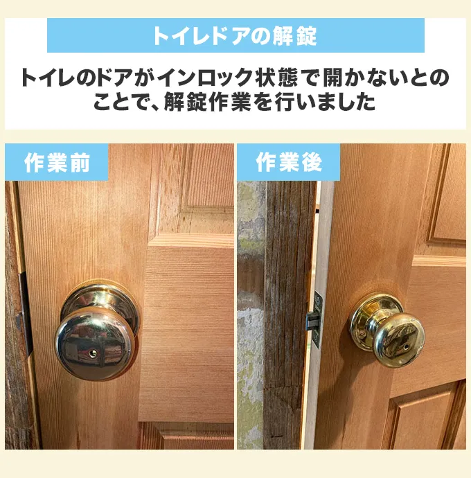 トイレドアの解錠