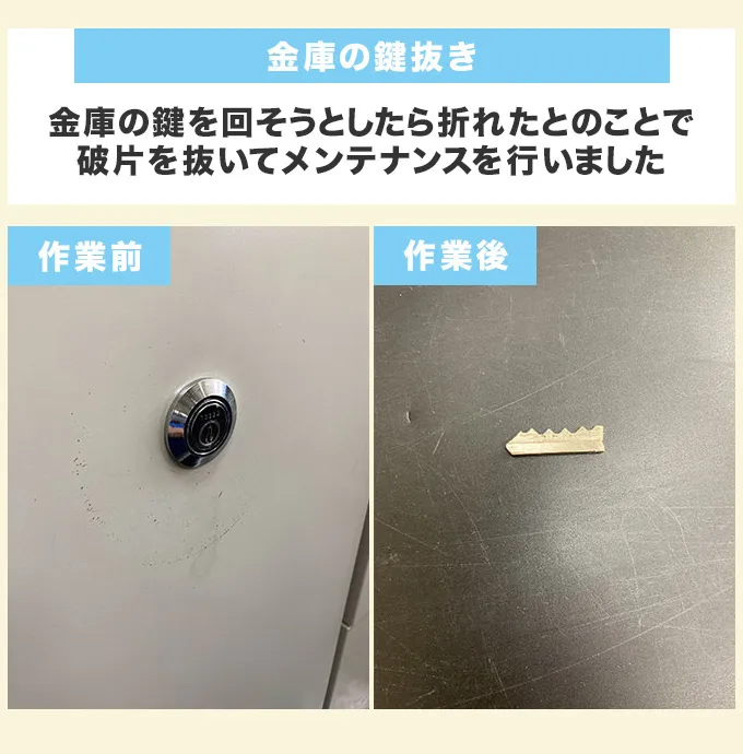 金庫の鍵抜き