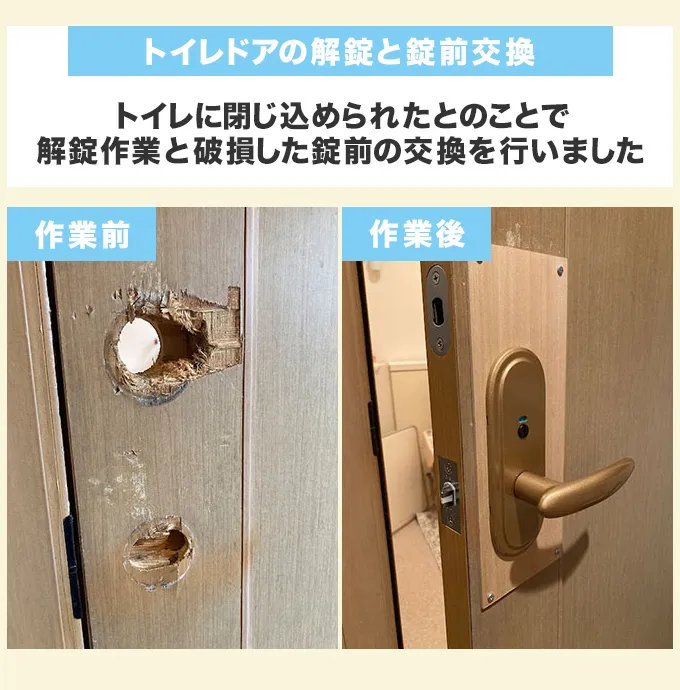 トイレの解錠と錠前交換