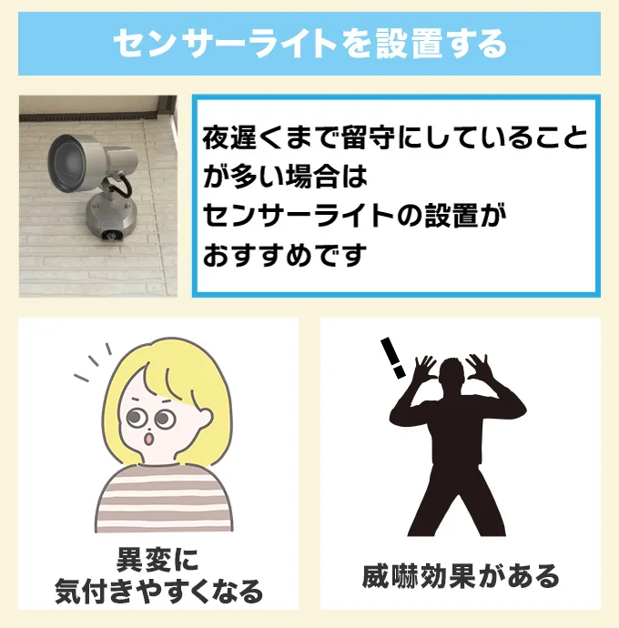 センサーライトを設置する