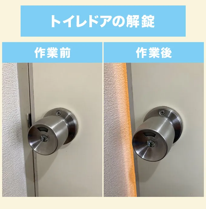 高槻市　トイレドアの解錠