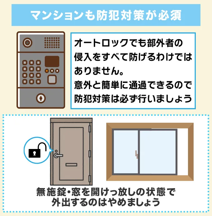 オートロック付きのマンションでも安心できない？