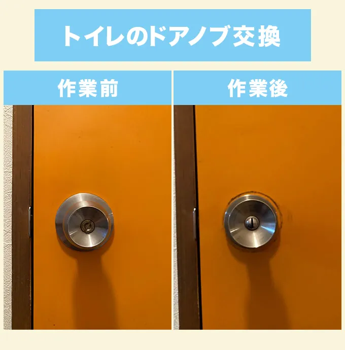 横浜市鶴見区　トイレのドアノブ交換