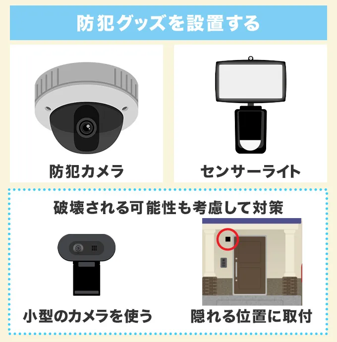 防犯カメラやセンサーライトの設置