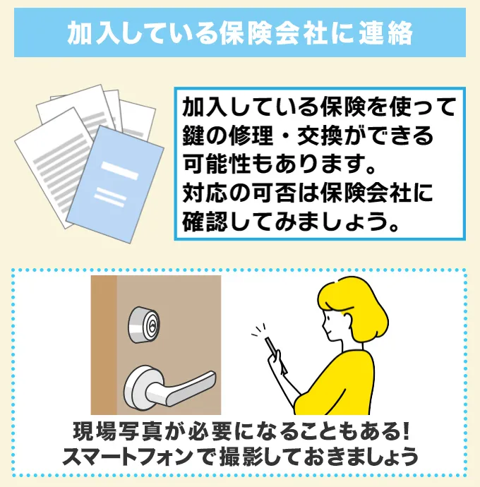 加入している保険会社に連絡