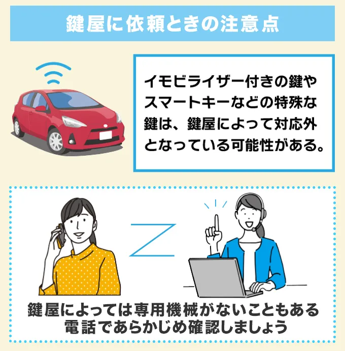 鍵屋に鍵作成を依頼するときの注意点