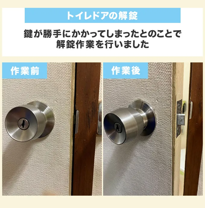 トイレドアの解錠