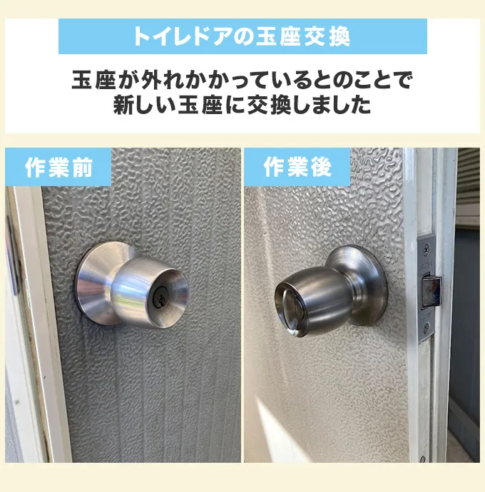 トイレドアの玉座交換