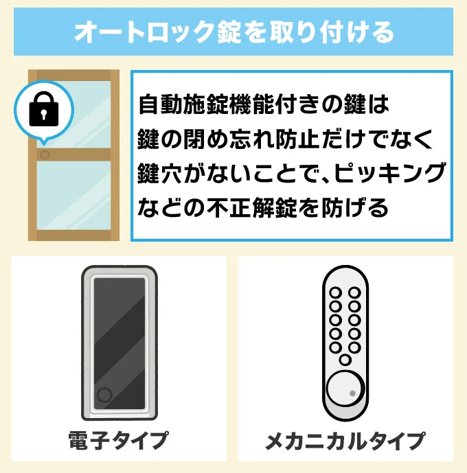 オートロック錠を取り付ける