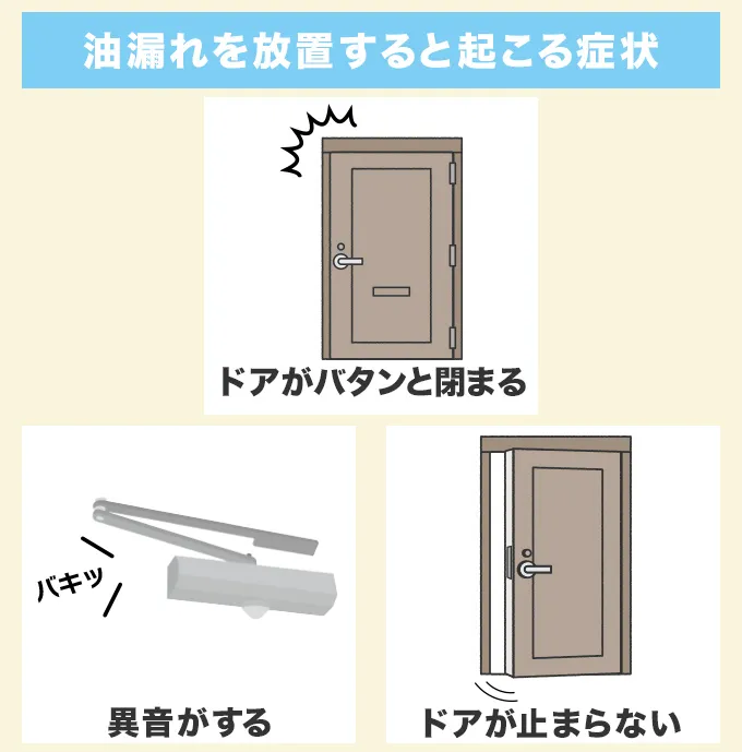 油漏れを放置すると起こる症状