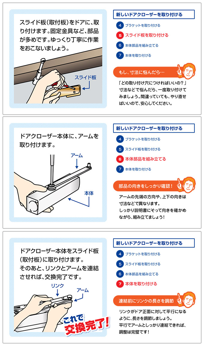 ドアクローザーの交換方法-6