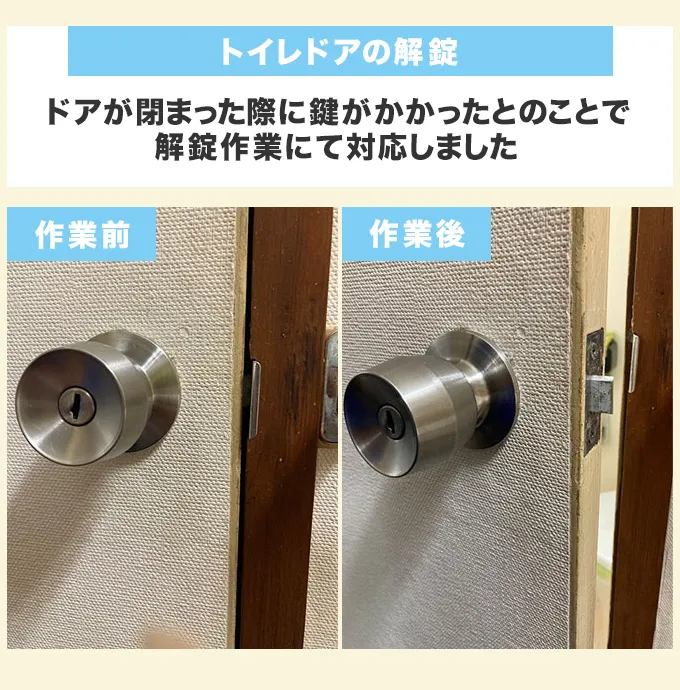 トイレドアの解錠